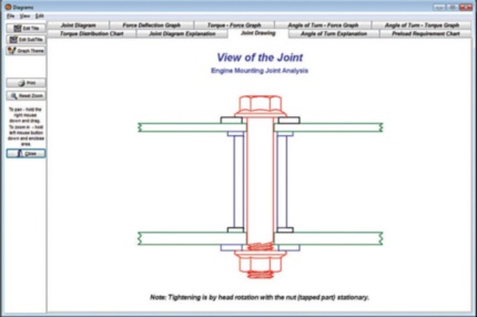 View of the Joint from the BOLTCALC software